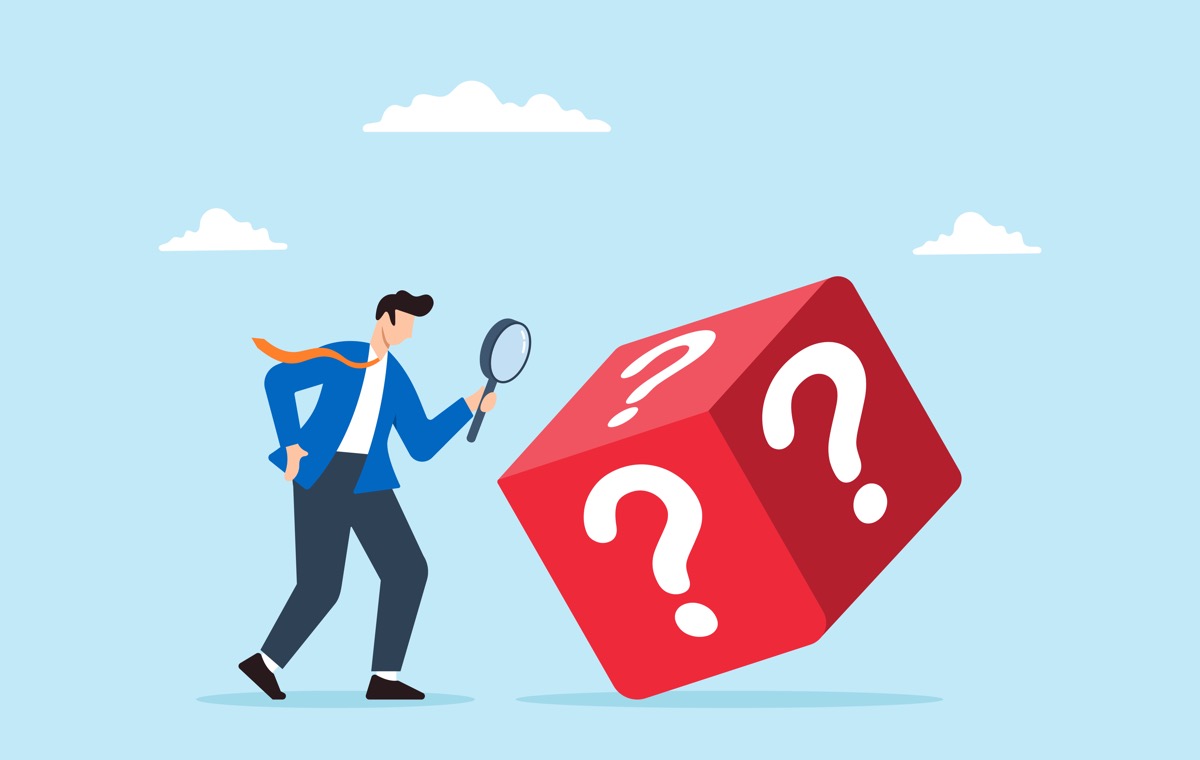 はてなマークと男性