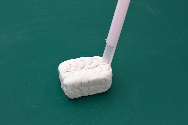 紙粘土 工作 親子 お寿司 シャリ             