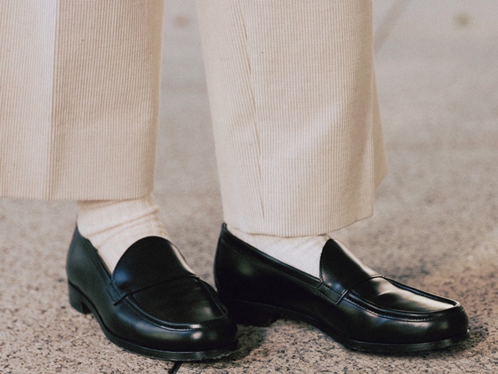 ローファーソックスコーデ