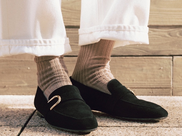 ローファーソックスコーデ