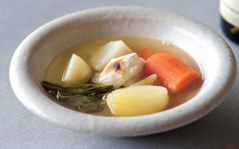 かぶと焼き餅のポトフ