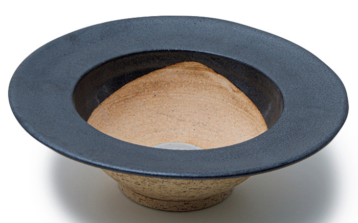 リム6寸皿［Mintama ／黒／直径18×高さ5.5cm］￥6,050（器 暮らしの道具 フクギドウ〈陶器工房 壹〉）