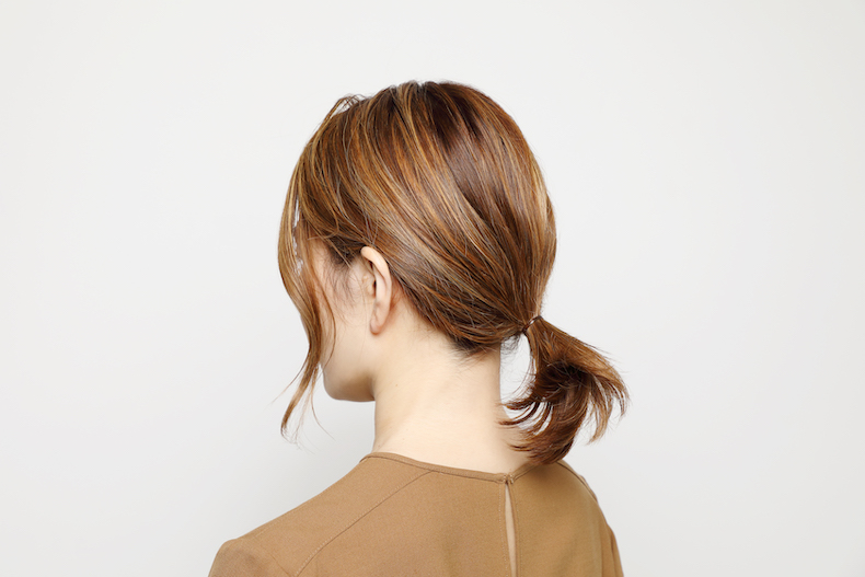 マッシュショート風まとめ髪