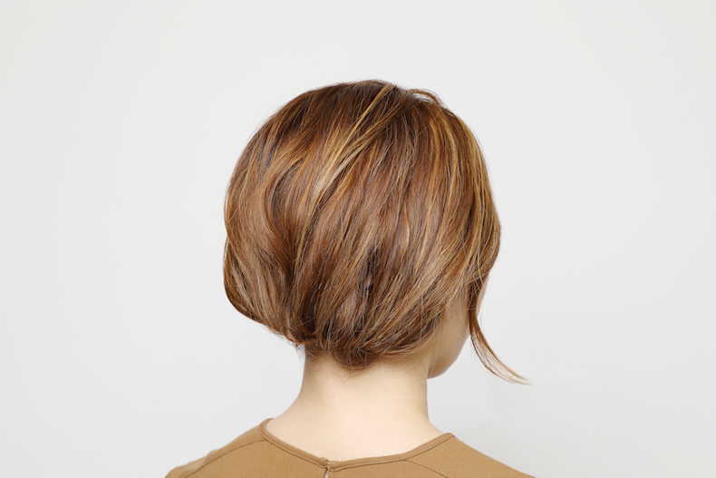 マッシュショート風まとめ髪