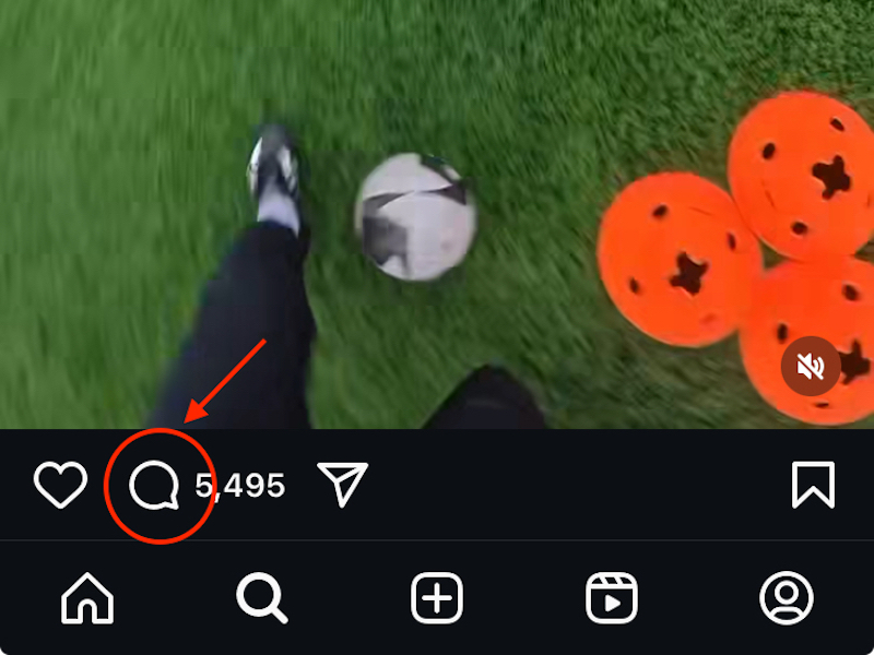 Instagram公式の投稿画面