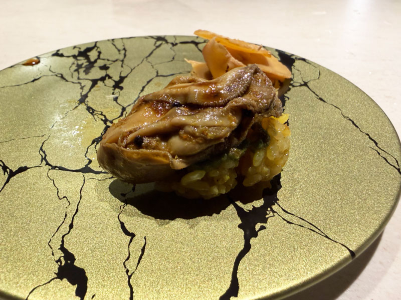 牡蠣のアチャールにぎり