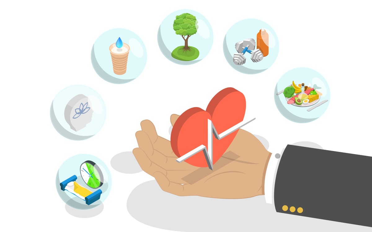 ハートを手にもつ