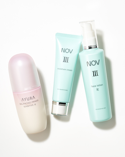 ノブ Ⅲ フェイスローションR、アユーラ バランシングプライマー センシティブⅡ