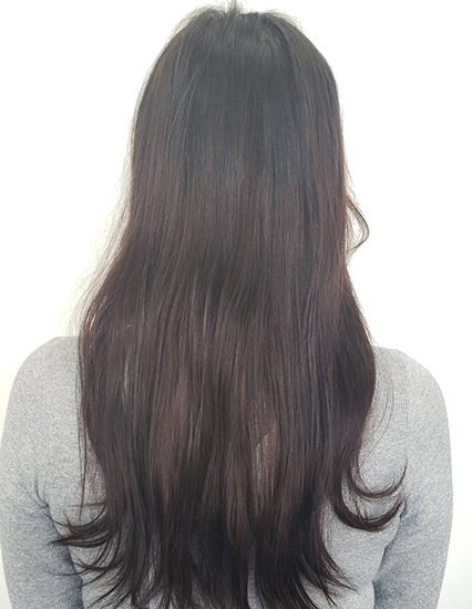 韓国風のナチュラルロング