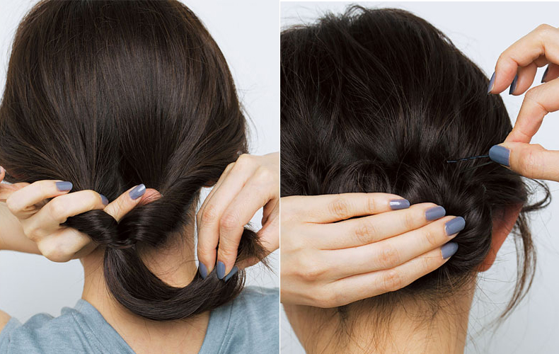 くるりんぱをしている後頭部写真