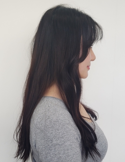 韓国風のナチュラルロング