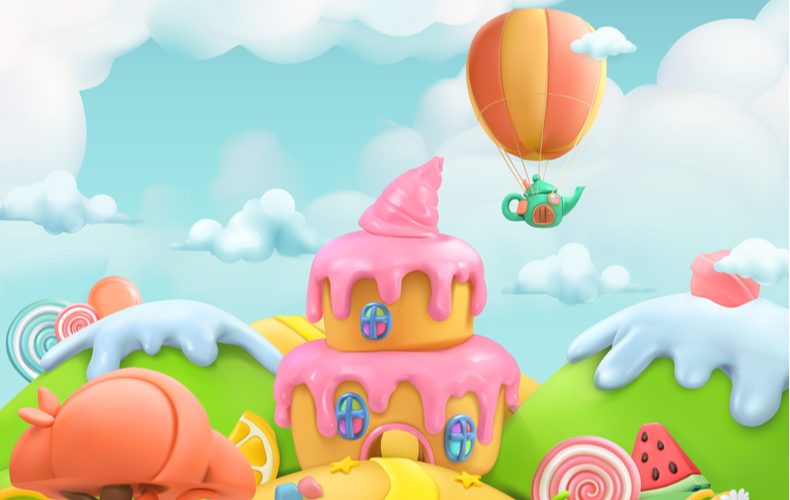 お菓子の国のイラスト