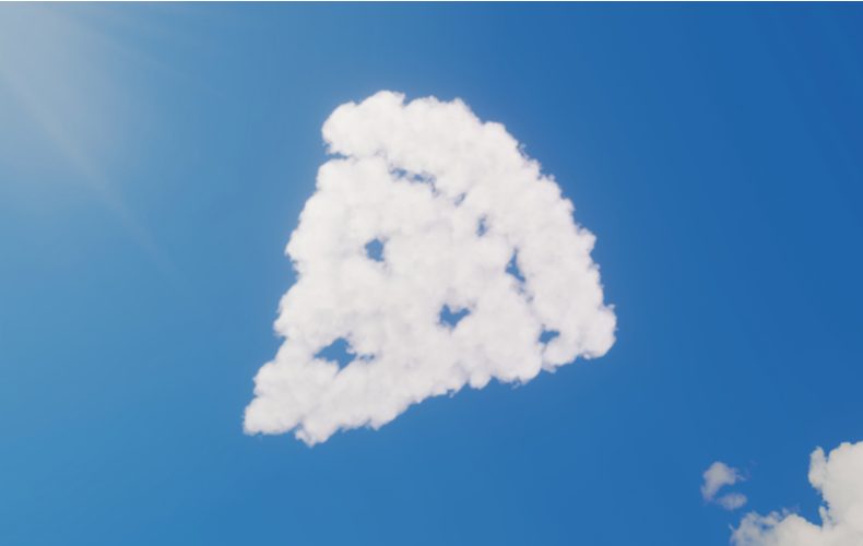 ピザの形に見える雲