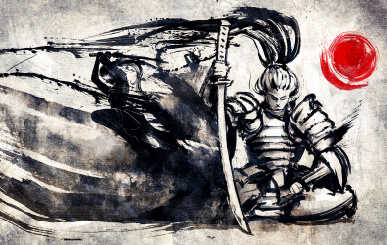 刀を持った将軍のイラスト