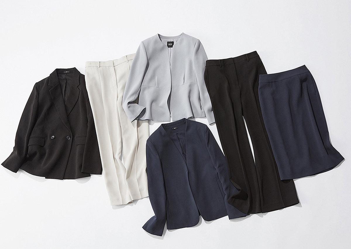 プラステの「トリアセブレンド」シリーズ ジャケットやパンツなど全7アイテムの写真