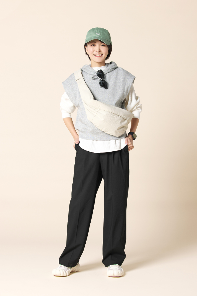 ユニクロアイテムで今っぽレイヤードをかなえて 鈴木まきさん〈小学校2年生・高校1年生ママ〉