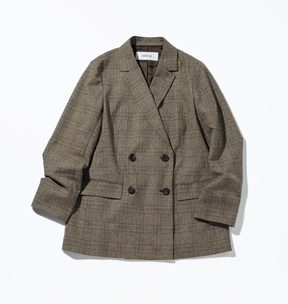 ソージュのチェック柄ジャケット