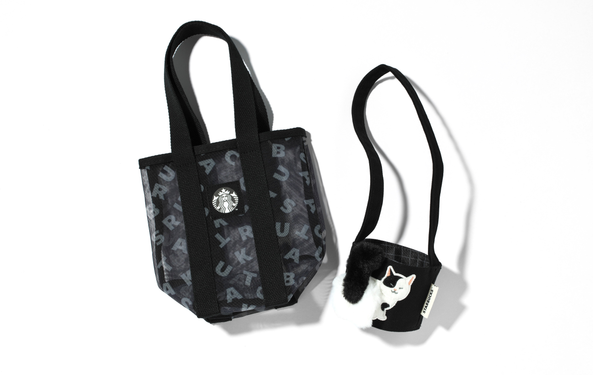 スターバックスのあみバッグ、カップホルダー
