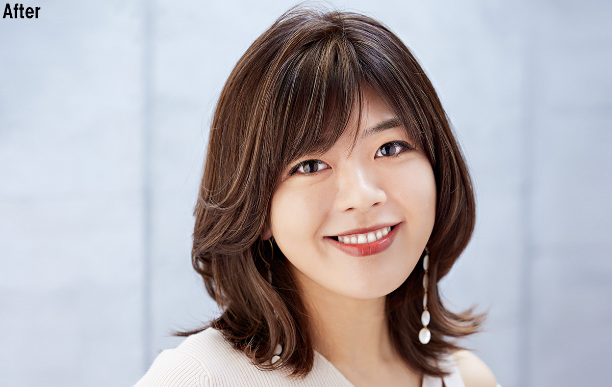 ハイライトを入れた後のアフター写真