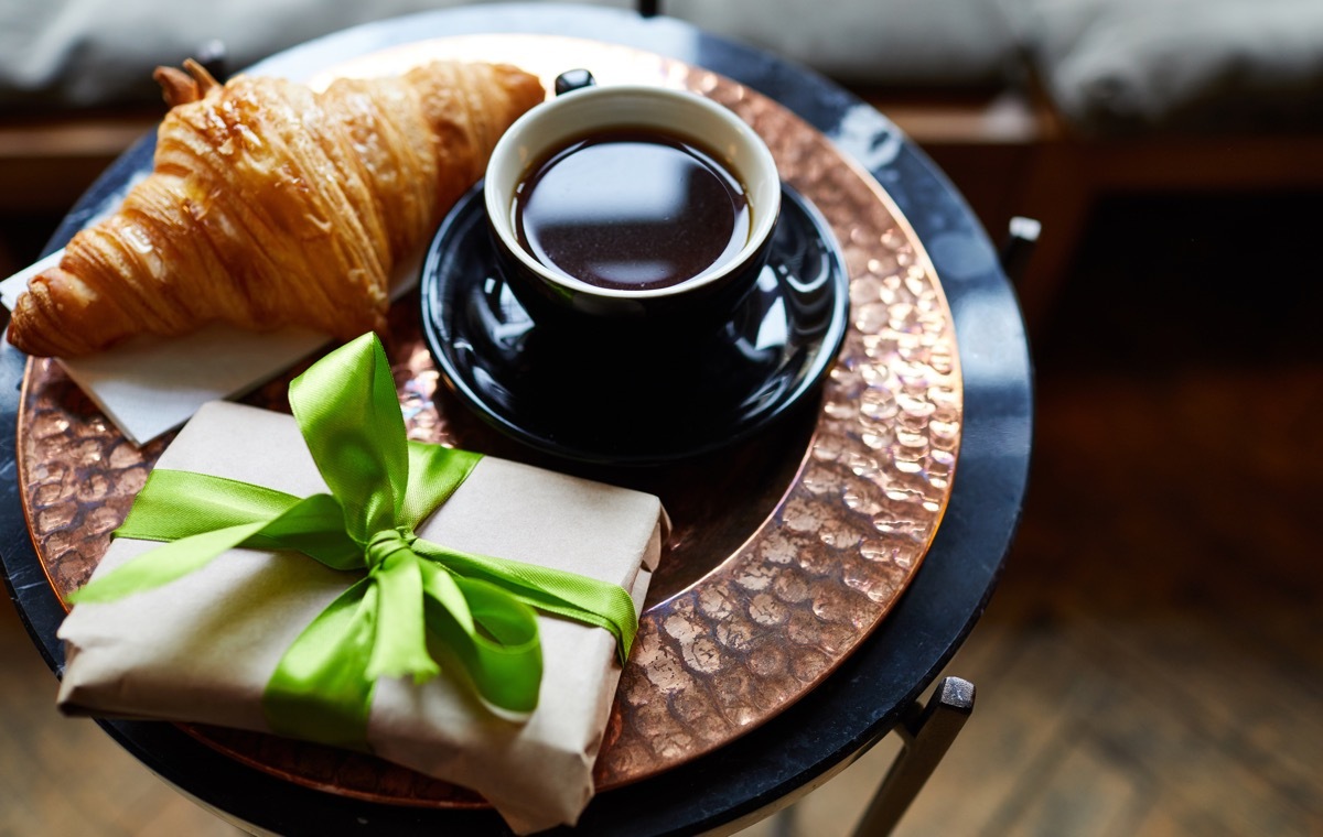 プレゼントとコーヒー
