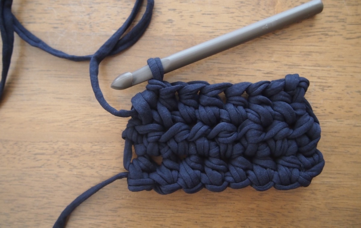 Tシャツヤーン　縫う