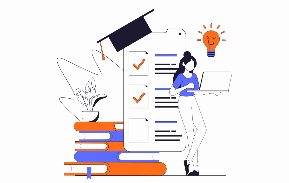 書類確認する女性