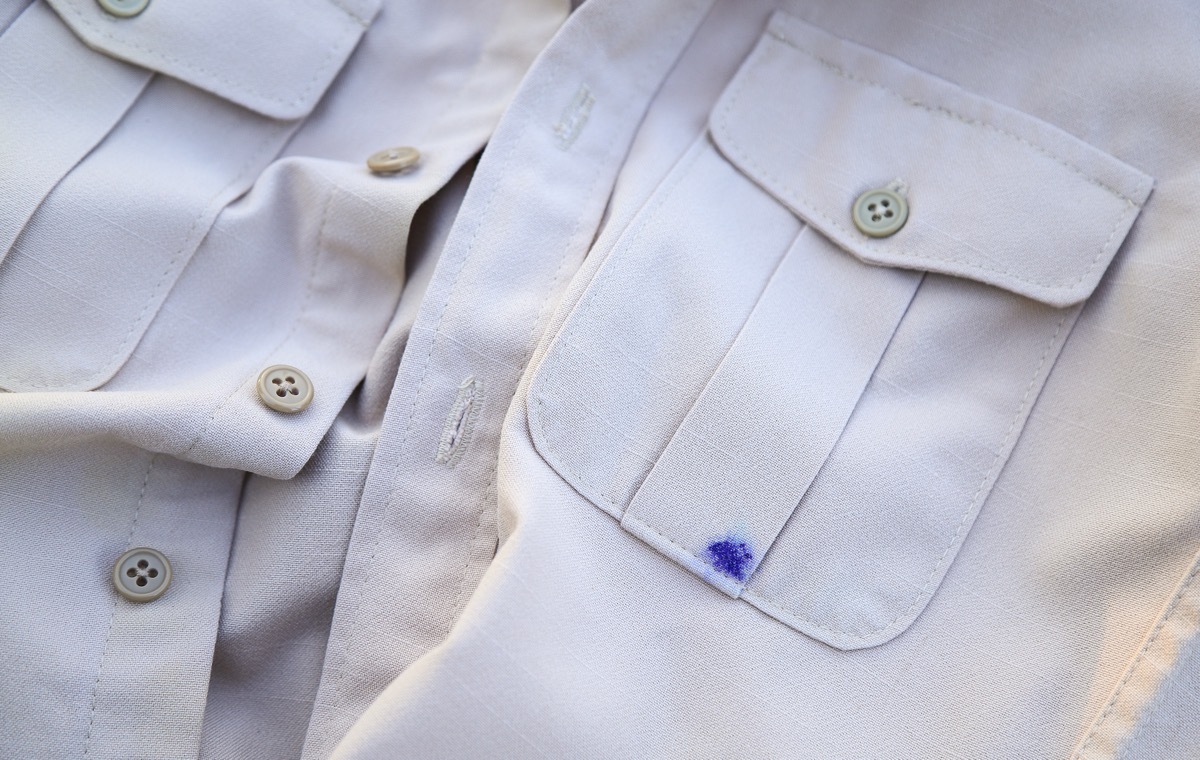 インクしみ　ポケット