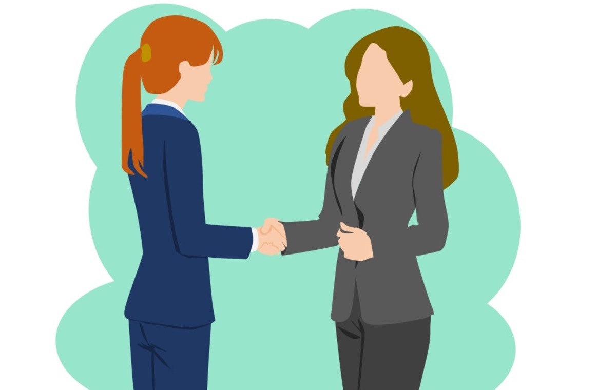 握手する女性たち