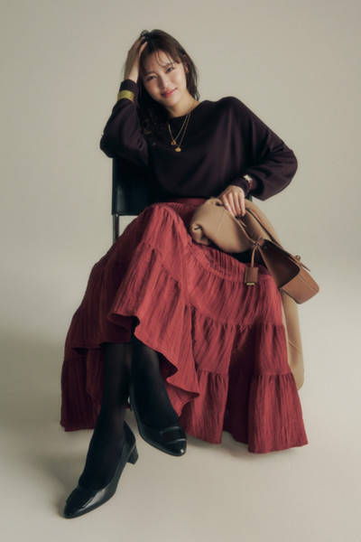 【2/1のコーデ】旬のブラウンコーデ♡ 黒パンプスで品よく引き締めて