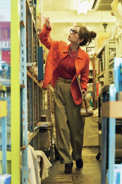 【2/28のコーデ】赤×オレンジの鮮やかグラデでちょっぴり冒険♪