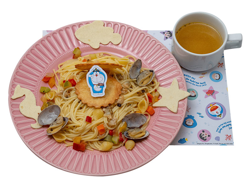 ドラえもんの映画をイメージしたボンゴレビアンコ