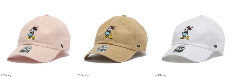ミニーの刺繍入りキャップ