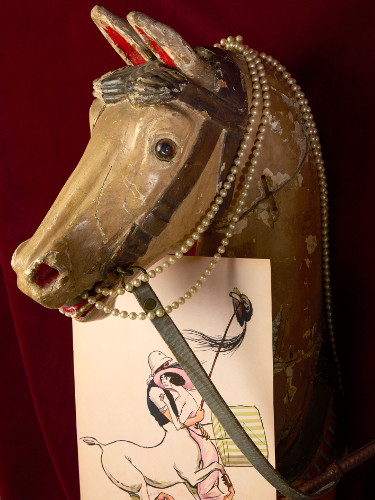 セム作 ガブリエルシャネルとボーイカペルのドローイング 1913年-パリ、パトリモアンヌ・シャネル蔵
©CHANEL/Roe Ethridge