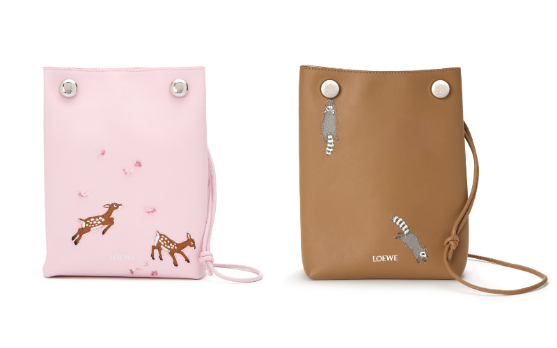 シカ ペブル ポーチ、アライグマ ペブル ポーチ