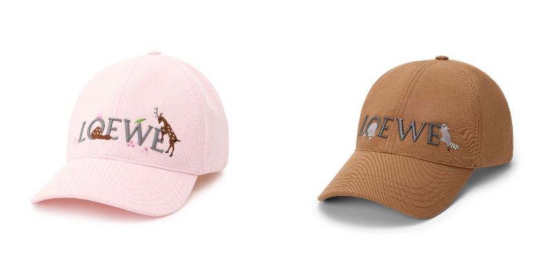 シカ ロエベ キャップ、アライグマ ロエベ キャップ