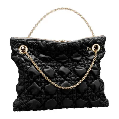 「ディオール クランチー」バッグ ミディアムブラック