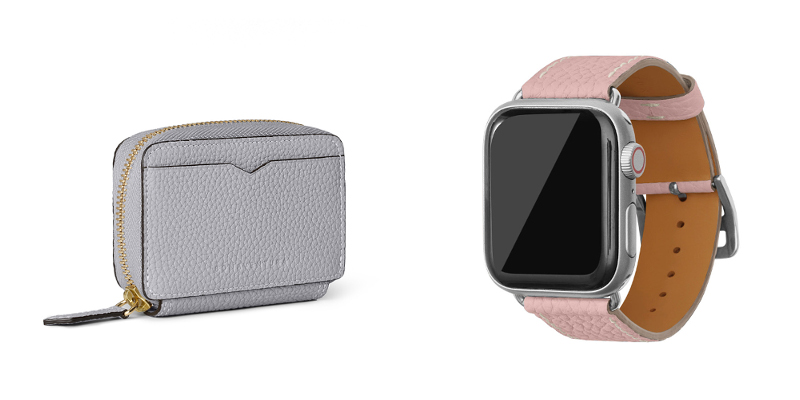 (左から)ラウンドジップ スマートキーケース シュリンクレザー¥24,200
Apple Watch レザーバンド¥19,800