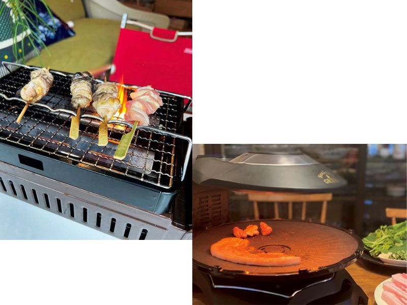 ［左］炉ばた焼き機／［右］赤外線ロースター