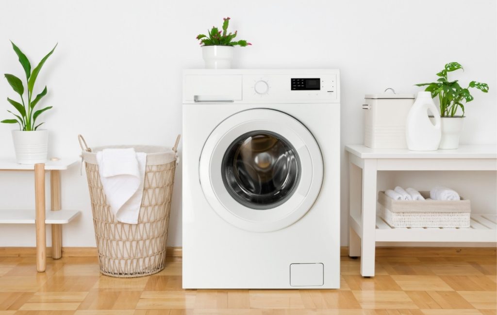 ドラム式洗濯機が置かれている部屋の写真