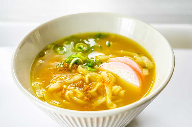こんにゃく麺のカレーうどん