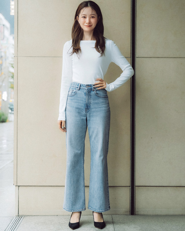 【ánuans】ワイドレッグデニム