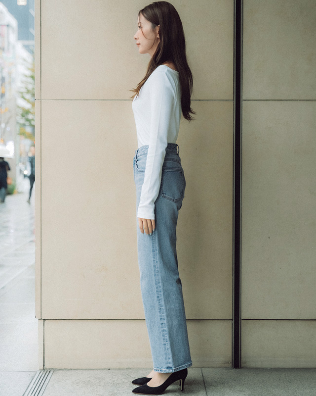 【ánuans】ワイドレッグデニム