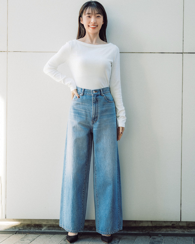 【MIESROHE】サイドラインエフェクトデニム