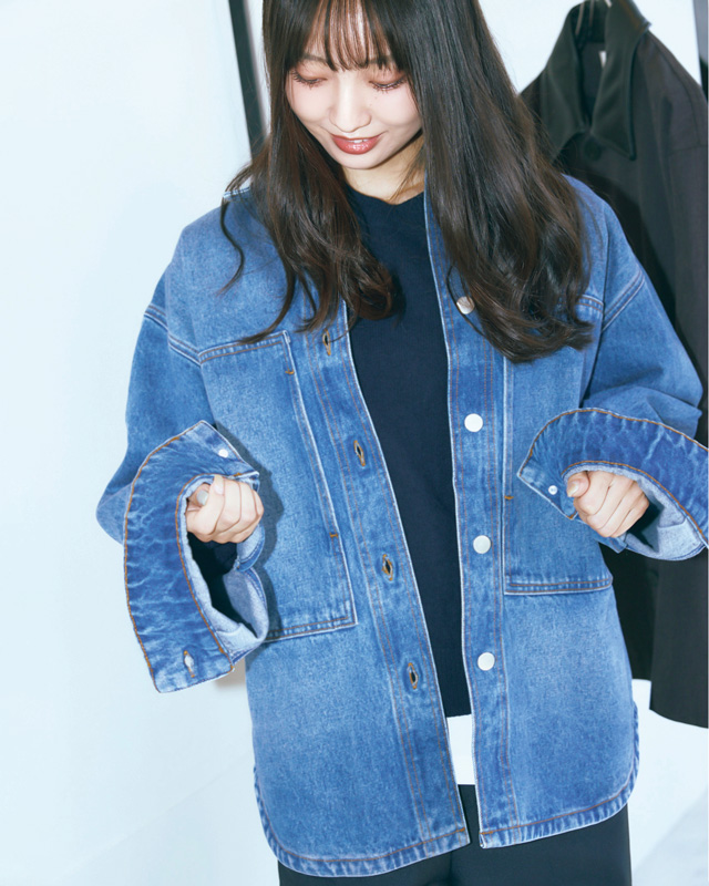 オーバーサイズデニムジャケット×パンツ