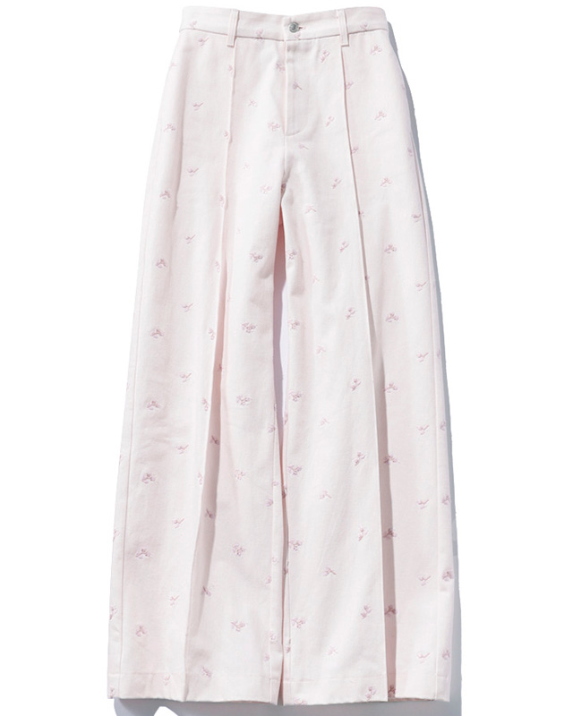 【TSURU By MARIKO OIKAWA】Millie 花刺しゅうデニムパンツ