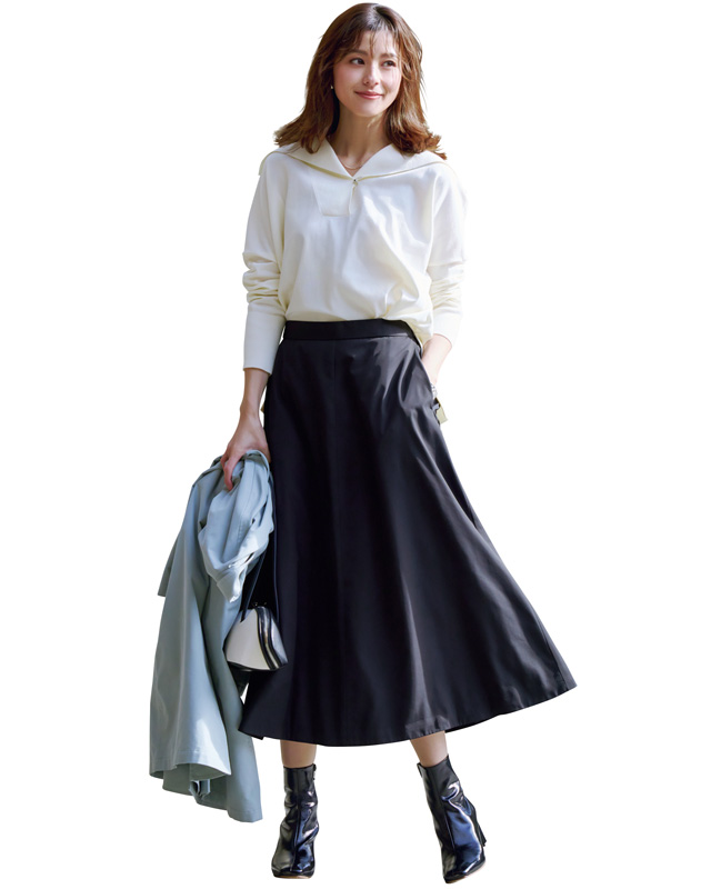 黒ボトムコーデ