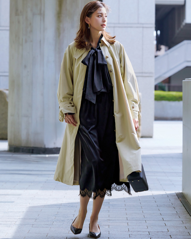 撥水アウターコーデ