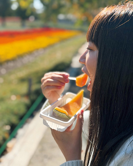富良野の絶景で富良野メロン！