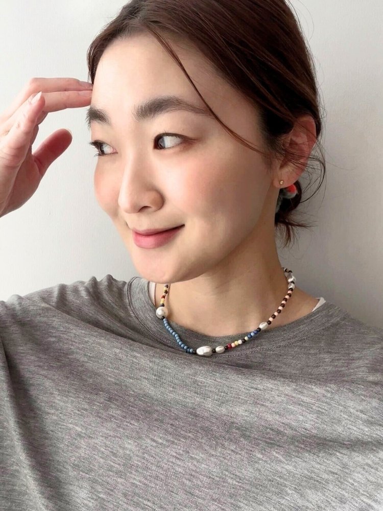 口紅を塗った菱沼さんの写真