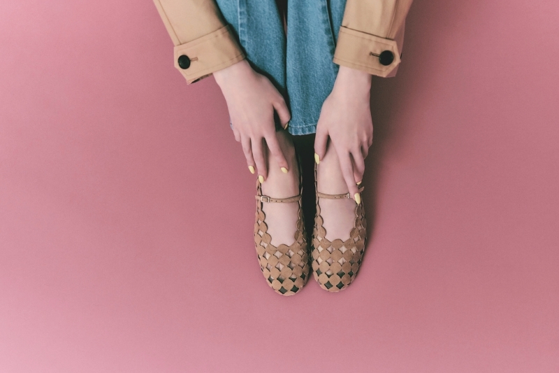 コーデの足元の写真